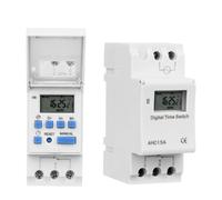 LCD Digital Timer AHC15A Programmable TIME Relay Timer Switch Controller 12V 24V 48V AC 110V 220V Electronic Weekly Counter 1Pcs(12V)