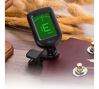 LCD Digital Tuner for Guitar Bass Violin Ukulele, Automatic Chromatic Clip-On Music Tuner with Clear Display, Compact Battery-Powered Accurate Tuning Device for Beginners and Pros