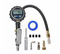 Lcd Digital Tyre Inflator With Clip-On Pressure Gauge