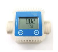 LCD Display Flow Meter K24 Electronic Turbine Flow Meter Sensor For, Urea, Kerosene, Gasoline, Water, Light Oil Versatile Unit Options(Blue2)