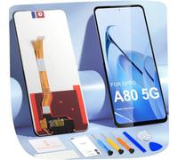 LCD Display for Oppo A80 5G Replacement Screen for Oppo A80 5G CPH2639 6.67" LCD Display Replacement Touch Panel Repair Assembly with Tools (Black)