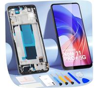 LCD Display for Redmi Note 11 Pro+ 5G LCD Screen for Xiaomi Redmi Note 11 Pro+ 5G 21091116UG 21091116UC 6.67" Replacement Touch Screen Assembly with Tools (Incell, Black with Frame)