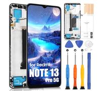 LCD Display for Redmi Note 13 Pro 5G LCD Screen for Xiaomi Redmi Note 13 Pro 5G 2312DRA50G 2312CRAD3C 6.67 Inch Replacement Screen Digitizer Assembly with Repair Kit, Black with Frame