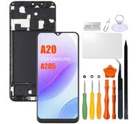 LCD Display for Samsung Galaxy A20 A205 2019 Screen Replacement with Frame Digitizer Assembly for Samsung SM-A205F A205FN A205GN A205YN A205G A205W A205U A205S A205DL with Repair kit