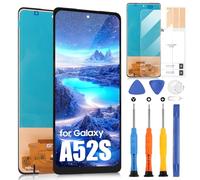 LCD Display for Samsung Galaxy A52S 5G Screen Replacement for Galaxy A52S 5G A528 SM-A528B SM-A528N LCD Screen Touch Screen Digitizer Full Assembly with Repair Kit (Black)
