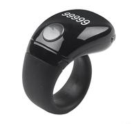 LCD Display Smart Ring Counter, Handheld Clicker Pitch Counter with Type-C Charging Number Count Clicker Adjustable Fit for Men Women(Black)