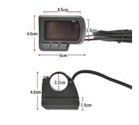 LCD Display Speed Meter for Electric Bike E Scooter Durable ABS Material High Temperature Resistant Cable 22mm Handlebars 24V 36V 48V