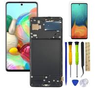 LCD Display Touch Screen Digitizer Assembly with Frame Replacement for Samsung Galaxy A71 4G SM-A715F, SM-A715F/DS, SM-A715F/DSN 6.7"+Tools (NOT for A71 5G)