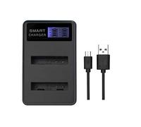 LCD Dual Charger Compatible with 2x Canon Batteries NB-6L Anti-Memory Effect LC9108