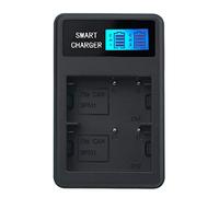LCD Dual Charger Compatible with 2X Canon Battery BP-511 Anti-Memory Effect LC9107