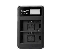 LCD Dual Charger Compatible with 2x Canon Battery LP-E6 Anti-Memory Effect LC9102