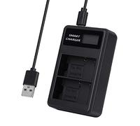 LCD Dual Charger Compatible with 2x Panasonic LUMIX Battery DMW-BLF19E LC9701