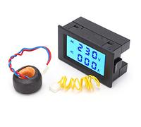 LCD Dual Display Current Voltage Meter | AC 80-400V 100A Digital Ammeter Voltmeter | Integrated Metering Chip for Home/Workshop Use | QH4835A Model