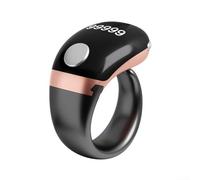 LCD Electronic Digital Smart Ring Tally Counter Informative Display, Type-C Rechargeable 75mAh Battery,ABS Silicone Fit for Finger Sizes 18/20/22mm,for Fitness,Yoga, Prayer(Gold)