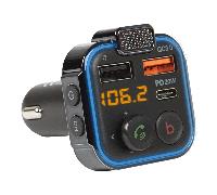 LCD FM Car Transmitter Bluetooth 5.0 USB Q3.0 PD3.0 Charger Microphone