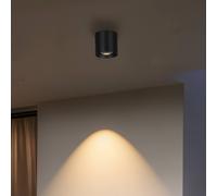 LCD LED outdoor ceiling light 5172, graphite, 9 cm, metal, IP54 CCT