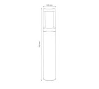 LCD Path light 1256 made of stainless steel, seawater resistant, 75 cm