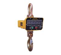 LCD Screen Digital Electronic Hanging Crane Scale Digital Hanging Scale For Construction, Factory, Farm Easy to Read Data,Yellow-1T
