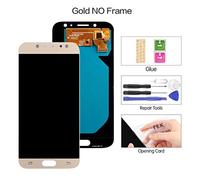 LCD screen Display Compatible with SAMSUNG Compatible with Galaxy J7 Pro J730 LCD AMOLED 5.5”Compatible with SAMSUNG J7 2017 Display Touch Screen Digitizer J730F Pantalla (Color : Oled Gold no Frame