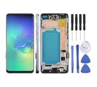 LCD Screen Display Replacement for Galaxy S10+ SM-G975F 6.38 inch TFT LCD Screen Digitizer Full Assembly with Frame, Not Supporting Fingerprint Identification