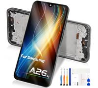 LCD Screen for Samsung Galaxy A26 5G Replacement for Galaxy A26 5G LCD Display Touch Screen Digitizer with Repair Kit SM-A266B SM-A266E (Black with Frame, 6.7 Inches)