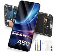 LCD Screen for Samsung Galaxy A50 Display, LCD Screen for Samsung A50 Touch SM-A505F A505FM A505YN Assembly Replacement Screen with Tools (Black with Frame)