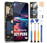 LCD Screen for Samsung S21 Plus 5G LCD Display for Galaxy S21+ 5G SM-G996B SM-G996B/DS SM-G996U 6.7 Inch Digitizer Touch Screen Replacement Assembly with Repair (Black with Frame, Incell)