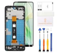 LCD Screen for TCL 50 5G T613K/50 XE LCD Display for TCL 50 XE 5G 6.5 Inch Display LCD Digitizer Touch Screen Assembly Galss Replacement Repair Kit with Tools(Black with Frame)