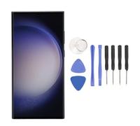 LCD Screen Replacement for S23 Ultra 5G, Touch Digitizer Display Screen Assembly with Frame Toolkits with Fingerprint, SM S918B EU, International Edition (Matte Black)
