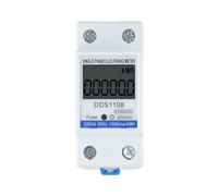 LCD Single Phase Digital Electric Energy Meter KWH WattHour Meter 220V AC 60A with 5+1 Bit Wide Temperature Display and Explosion Protection for Accurate Power Measurement