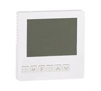 LCD Thermostat for Water Heating, Digital Control Panel with Large Backlit Display, IP20 Protection for Home, Office and Hotel (White)