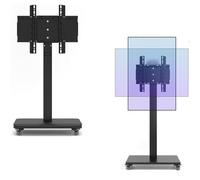 Lcd Tv 360 Degree Rotating Frame Floor Stand - Mobile Tv Stand With Wheels, Horizontal And Vertical Screen Fixed, Movable Tv Mount Floor Shelf, For 32-65 Inch L