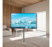 LCD TV 360 Degree Rotating Frame Floor Stand Partition Wall Rotating Rack Rotating TV Cabinet Rotating Base, Adjustable Tilt Swivel TV Ceiling Mount, Fits 32-75inch LED S,60-85cm