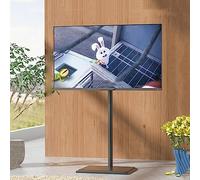 LCD TV 45 Degree Rotating Frame Floor Stand - Floor TV Stand for 32-65 Inch TVs, Portable Floor TV Stand Holds with Cable Ties, TV Mount Stand for Bedroom, Living Room (Black)