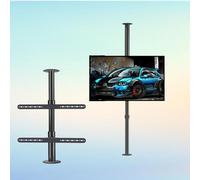 LCD TV Frame Floor Stand - Suspended TV Cabinet - Partition Wall Rotating Rack Rotating TV Cabinet Rotating Base, Full Motion 360° Rotation Tilting TV Mount Stand, Fits 32-75 Inch Screen(595-850mm)