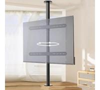 LCD TV Stand 360° Rotating Floor Mount - Adjustable Tilt Mount for 32-75" TVs - Partition Wall Cabinet with Swivel Base - Modern TV Rack, Space-Saving Design