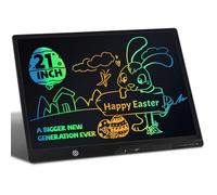 LCD Writing Board for Kids 21 Inch,Rechargeable Drawing Board Magic Board Drawing Board Kids 3+ Years, Birthday Toys for 3 4 5 6 7 8 Girls Boys (Black, 21 Inch)
