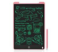 LCD Writing Tablet 12 Inch Monochrome Screen with Stylus for Drawing Taking Notes Leaving Messages Toddlers Boys Girls Adults Eye-Protection Durable Portable Easy to Use Bracket Design