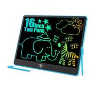 LCD Writing Tablet, 13 Inch Children's Drawing Tablet, Two pens, Erasable Reusable, Colourful Doodle, Learning Toys Gifts for 3 4 5 6 7 8 Years Boys Girls Toddlers (Blus)