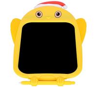 LCD Writing Tablet Christmas Hat Cartoon Owl Shape Yellow Drawing Graffiti Board for Kids