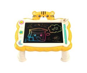 LCD Writing Tablet Doodle Board with Built-in Stand Early Educational Tool for Kids, Erasable Board with Base for Indoor and Outdoor