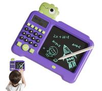 LCD Writing Tablet, Erasable Colorful Educational Toys with Calculator, Electric Toys Drawing Writing Tablet, National Learning Drawing Pad Color A