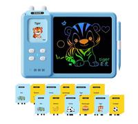 LCD Writing Tablet | Kids Drawing Tablet | Rechargeable Kids Doodle Board, Writing Tablet for Kids with Talking Flash Cards, 24x16.6x1.4cm Lcd Drawing Board for Children Aged 3 to 8, Pink & Blue