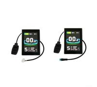 LCD8SU Compatible Electric Bicycle Display Screen with 5 Pin SM Waterproof Connector Supporting 24V 36V 48V Voltage for Clear Real Time Data (Waterproof)