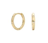 LCDIUDIU 925 Sterling Silver Sleeper Hinged Small Hoop Earrings, 18K Gold Plated Hypoallergenic Huggies Earrings with 5A Cubic Zirconia Elegant Jewelry Box Gift for Women Men Gold