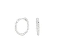LCDIUDIU 925 Sterling Silver Twisted Hoop Earrings, 18K Gold Plated Hypoallergenic Small Huggies Earrings Elegant Lightweight Circles Sleeper Hoop Jewelry for Women Silver 10Mm