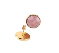 LCDIUDIU Dangle Earrings,Women'S Studs Earrings, Rhodochrosite Stone Natural Crystal Silver Simple Round Energy Gemstone Ear Studs Earings Elegant Stud Jewellery Gifts For Mum Girls