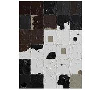 LCDIUDIU Oil Canvas Paintings for Living Room, Modern Abstract Geometric Squares Layers Textured Blocks Minimalist Hand Painted Unframed Artwork Wall Art for Office Dining Decor 150X220Cm(60X88Inch)
