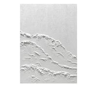 LCDIUDIU Oil Paintings On Canvas Hand Painted, Abstract White Thick Texture Snow Mountain Minimalist Artwork Modern Unframed Wall Art for Living Room Office Home Decor 50X70Cm(20X28Inch)