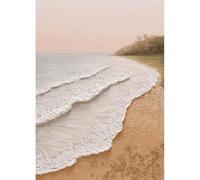 LCDIUDIU Oil Paintings On Canvas Hand Painted, Modern Abstract Multi-Layered Waves Beach Coast Scenery Large Artwork Unframed Wall Art For Living Room Bedroom Office Home Decor 70X100Cm(28X40Inch)